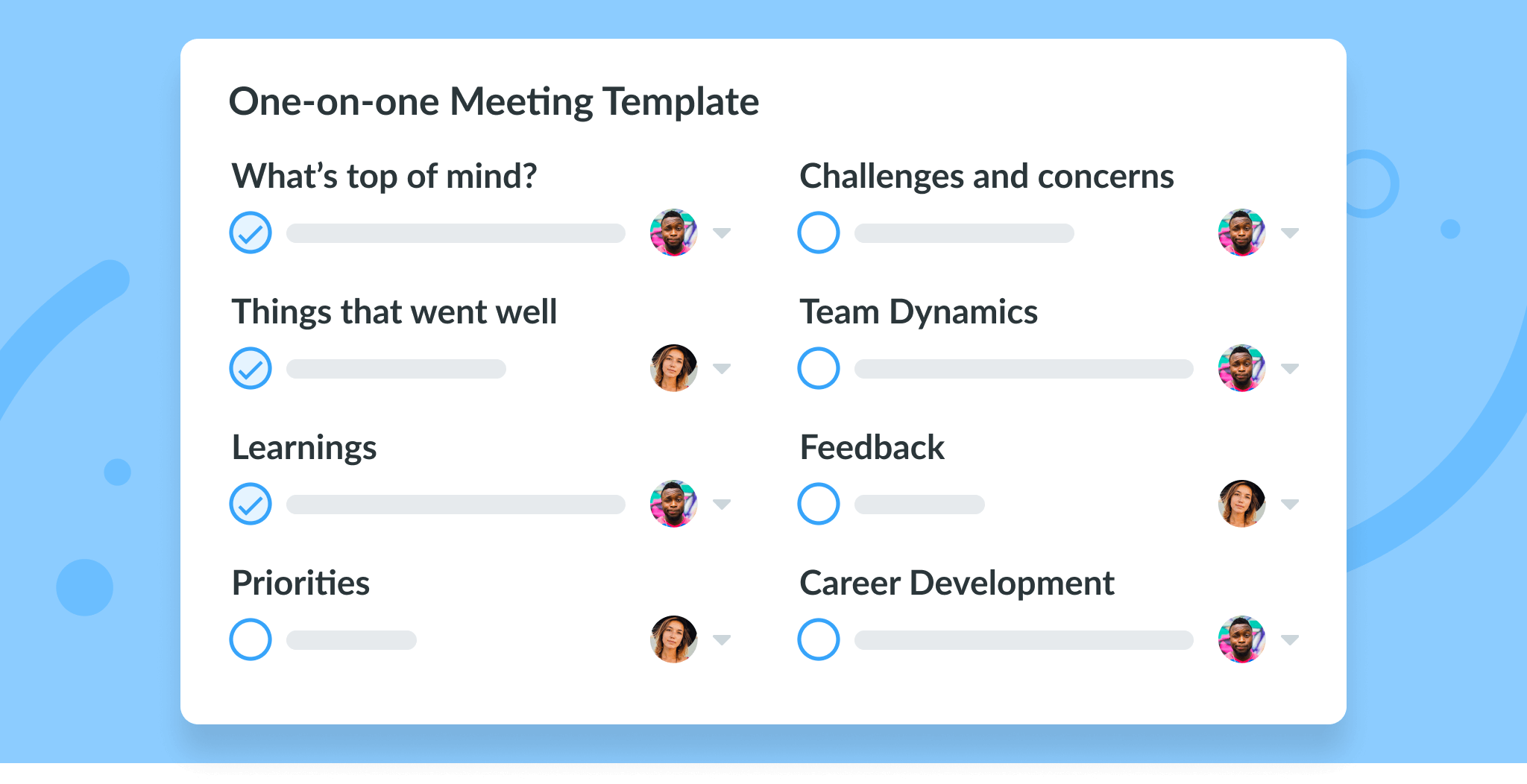 One On One Meeting Agenda Template