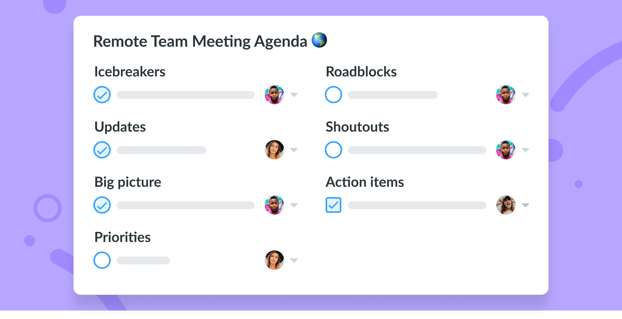Remote Team Meeting Agenda