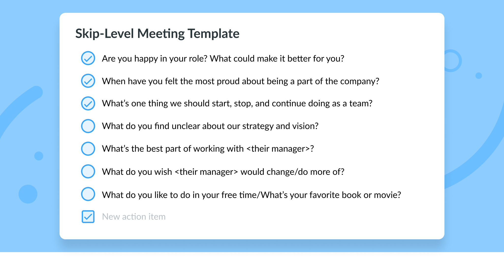 SkipLevel Meetings Top Questions and Best Practices [Free Template]