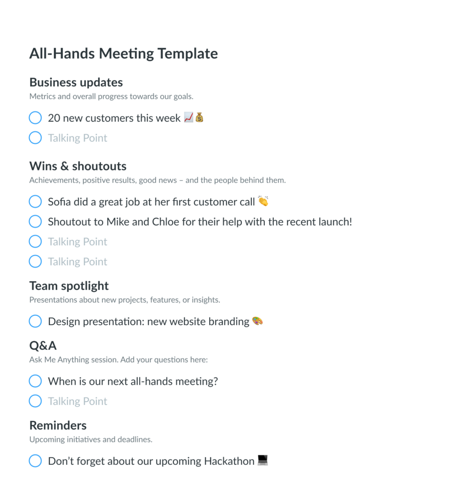 All Hands Meeting Template