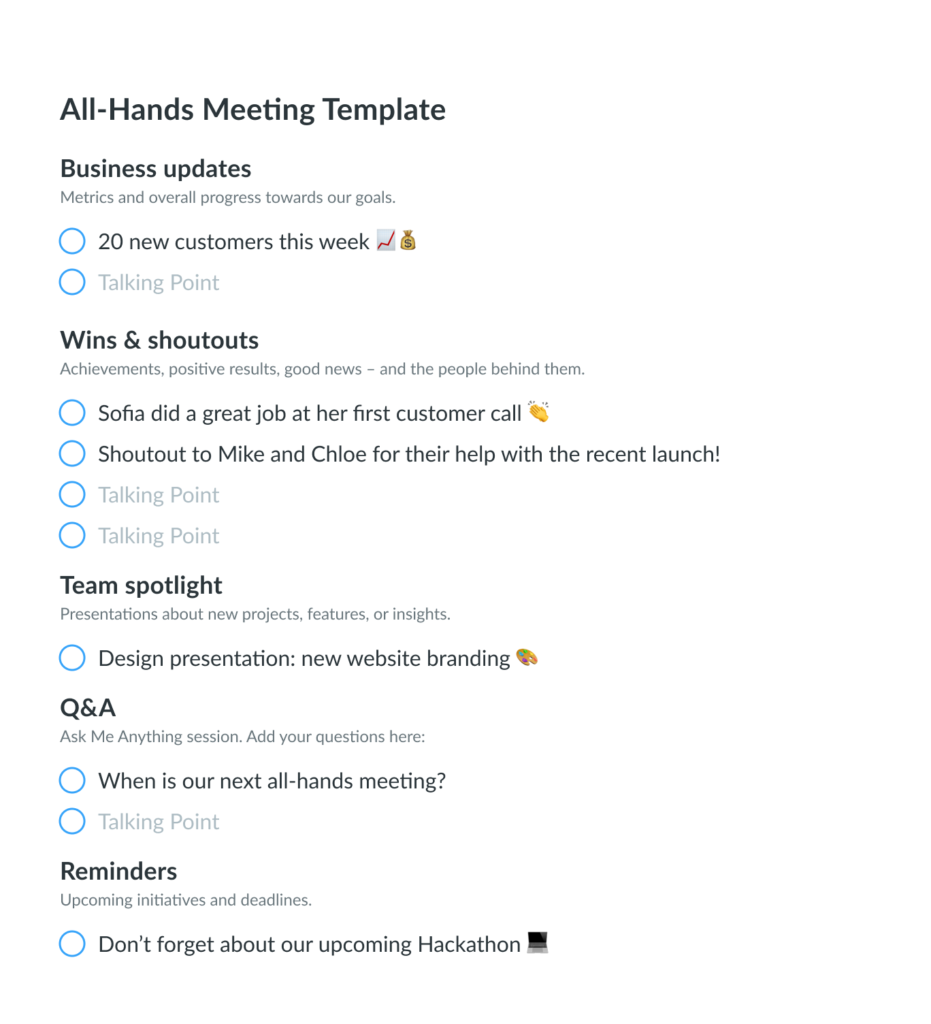 Simple Meeting Agenda Solution Terriploaty