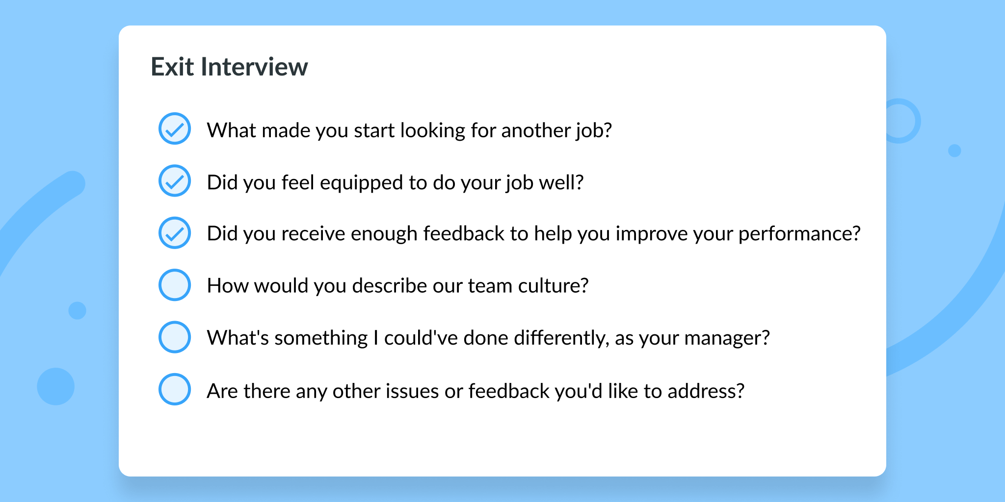 Exit Interview Template | 6 Must-Ask Exit Interview Questions | Fellow.app