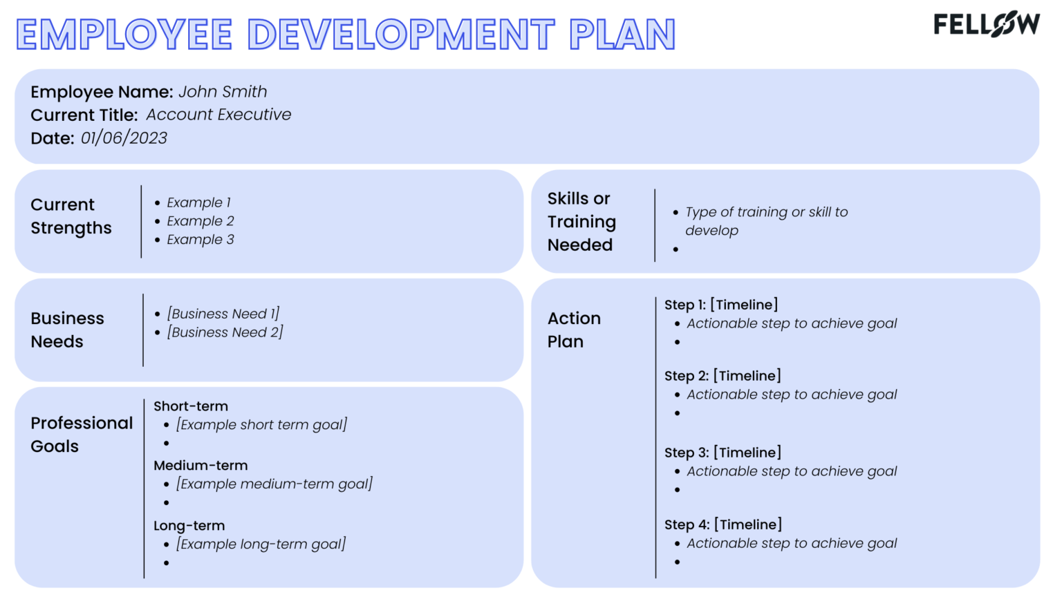 Employee Development Plans 5 Key Steps Template 