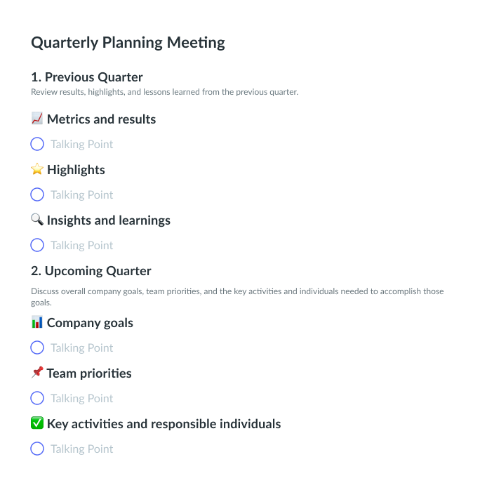 quarterly meeting presentation template