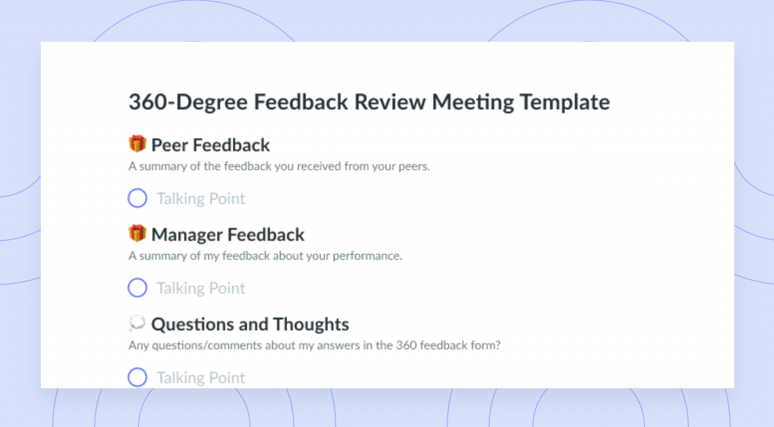 360-Degree Feedback Review Meeting Template