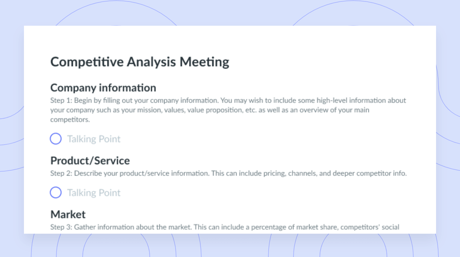 Competitive Analysis Meeting Template