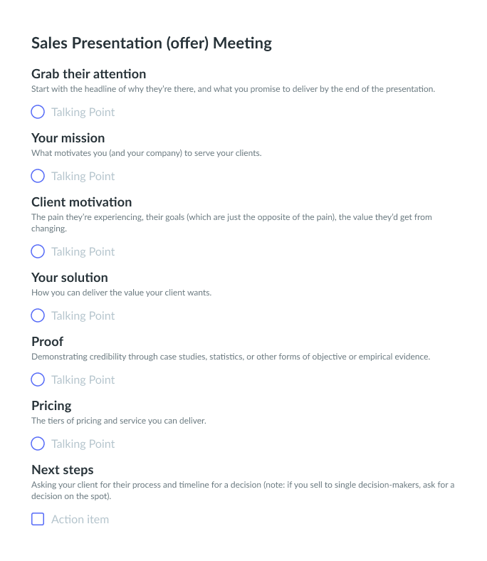 presentation agenda template