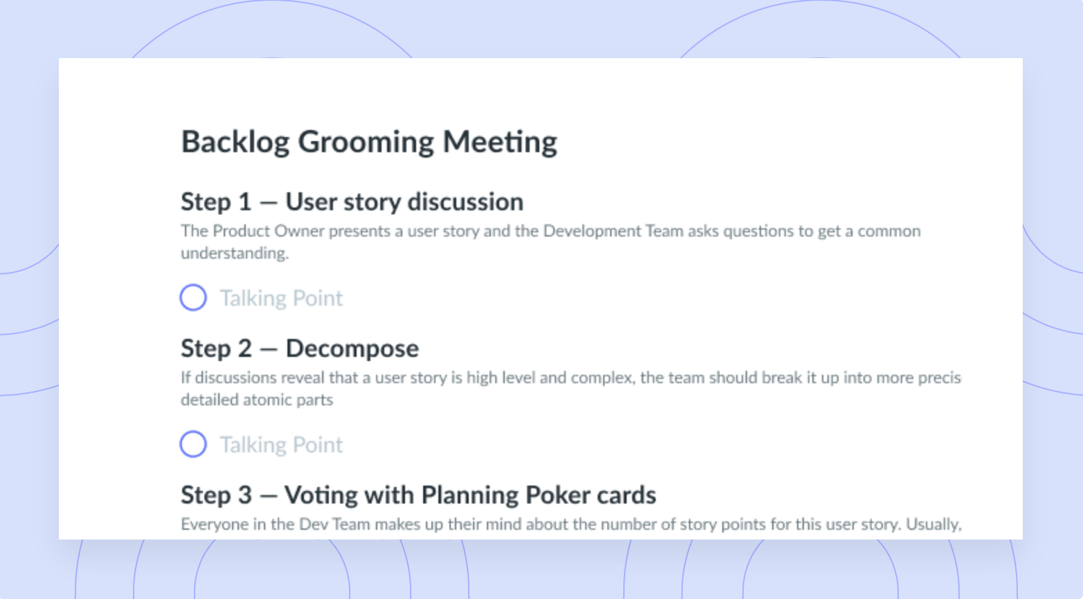 Backlog Grooming Meeting Template
