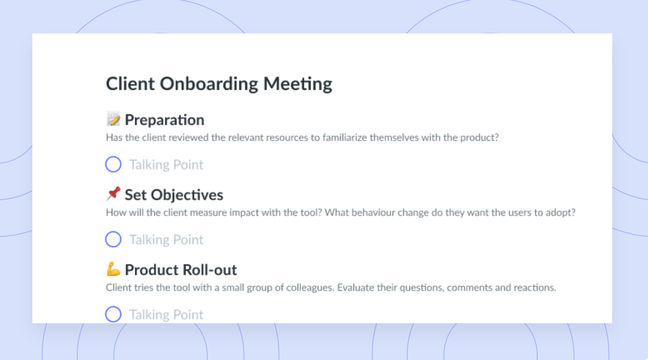 Client Onboarding Meeting Template