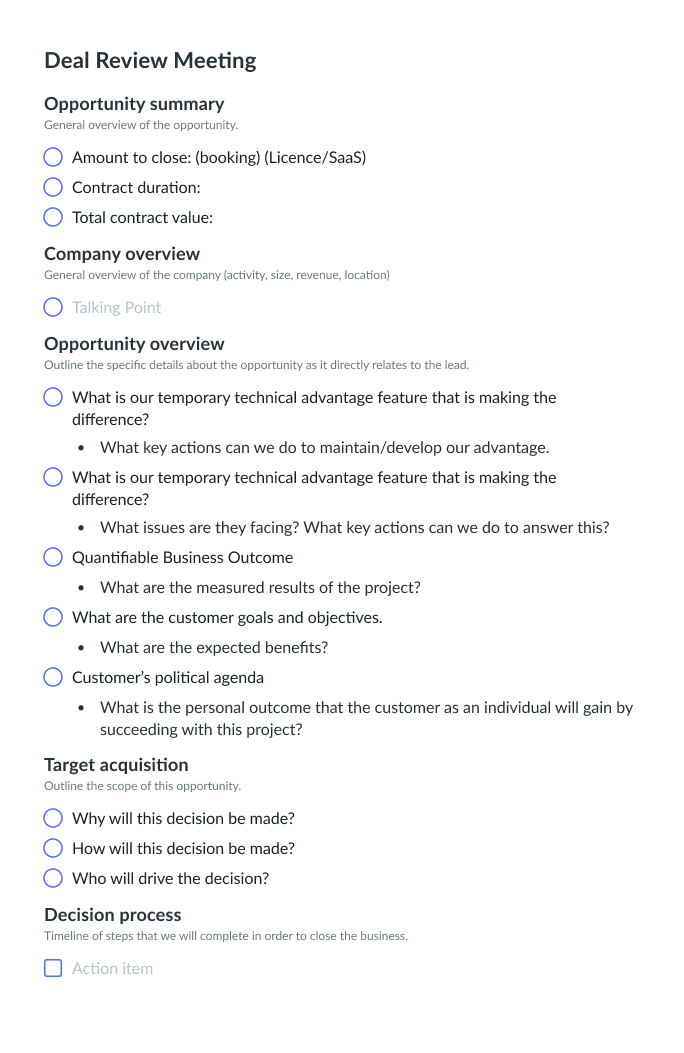 Template preview