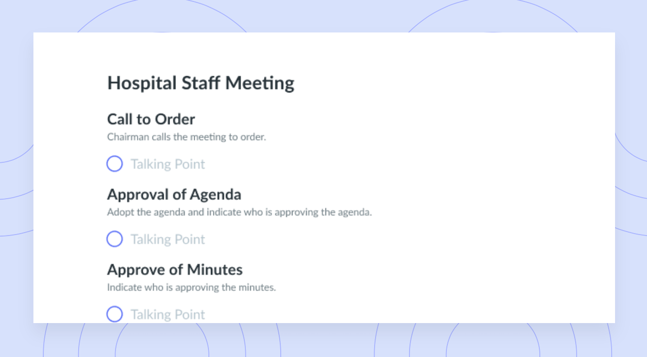 Hospital Staff Meeting Template