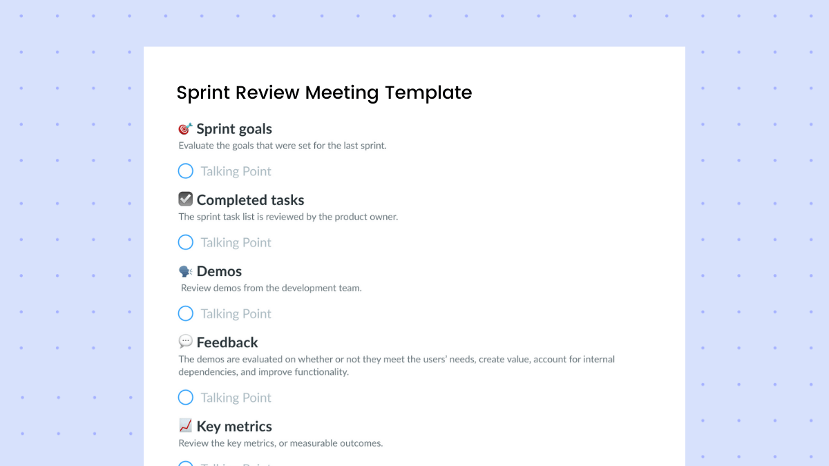 Sprint Review Meetings: Tips (+Template) for Better Sprint Reviews