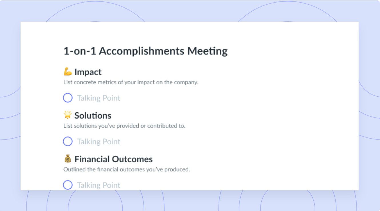 Weekly Project Check-In Meeting [Engineer Manager] Template