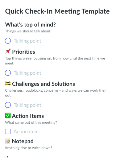 How to Run Efficient Check-In Meetings: Tips & Template | Fellow
