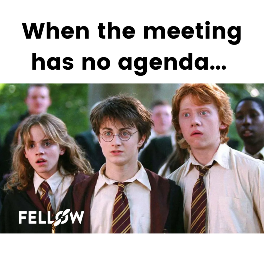shocked colleague meeting agenda meme