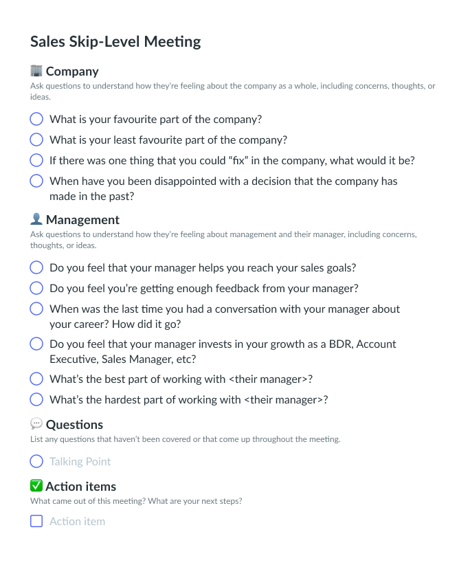 Skip-Level Meetings: 8 Tips + Free Templates