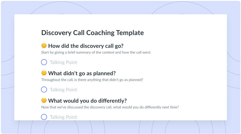 Discovery Call Coaching Template Fellow app Discovery Call Coaching Template Fellow app