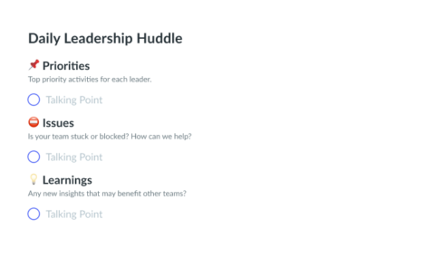 Daily Huddle Meeting: Here's How To Efficiently Stay Aligned | Fellow.app