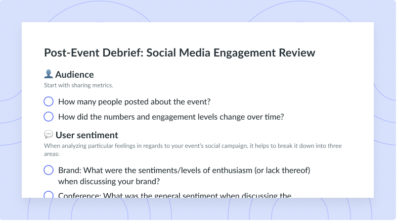 Post-Event Debrief: Social Media Engagement Review Template