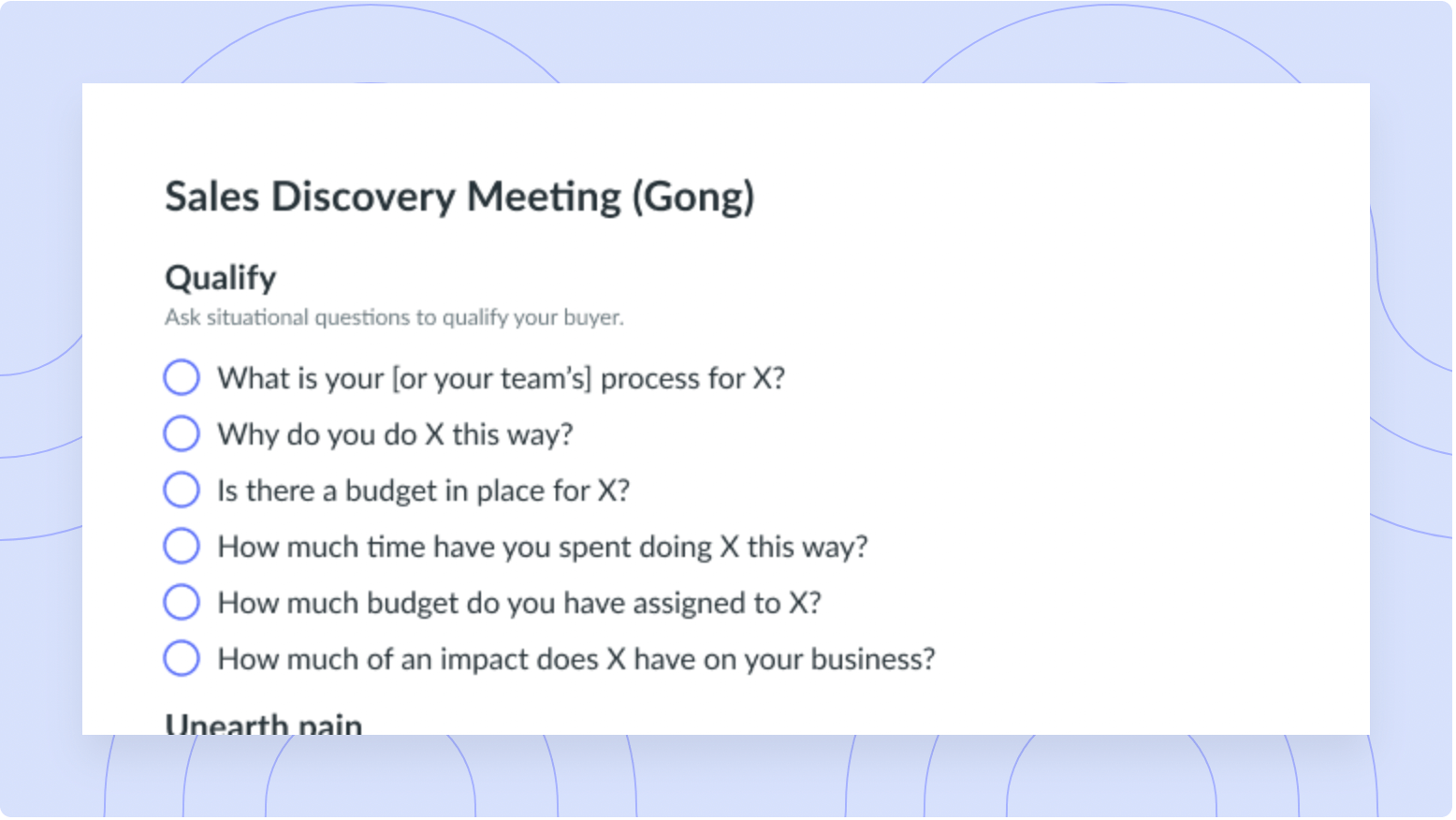 Sales Discovery Meeting Template