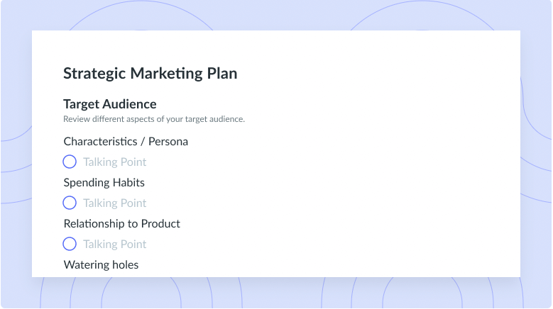 Strategic Marketing Plan Template Fellow app