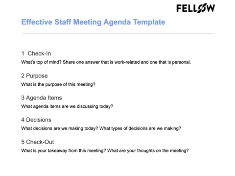 19 Google Docs Meeting Agenda Templates (+Alternative) | Fellow