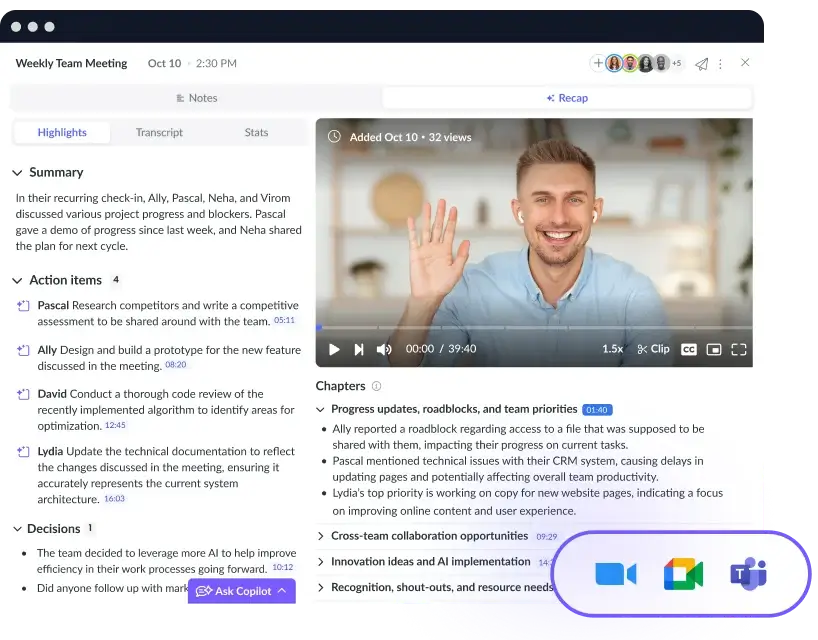 Fellow app screenshot